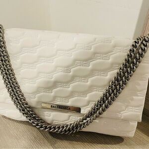 Balenciaga White Quilted Women's Bag